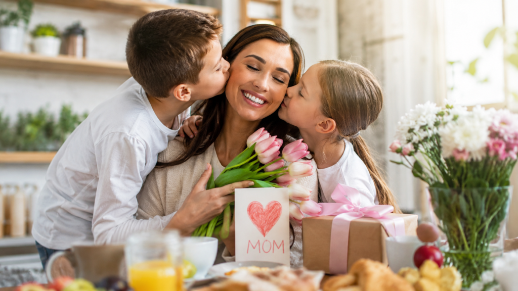 Mother’s Day 2026 family celebration with flowers gifts and emotional moments